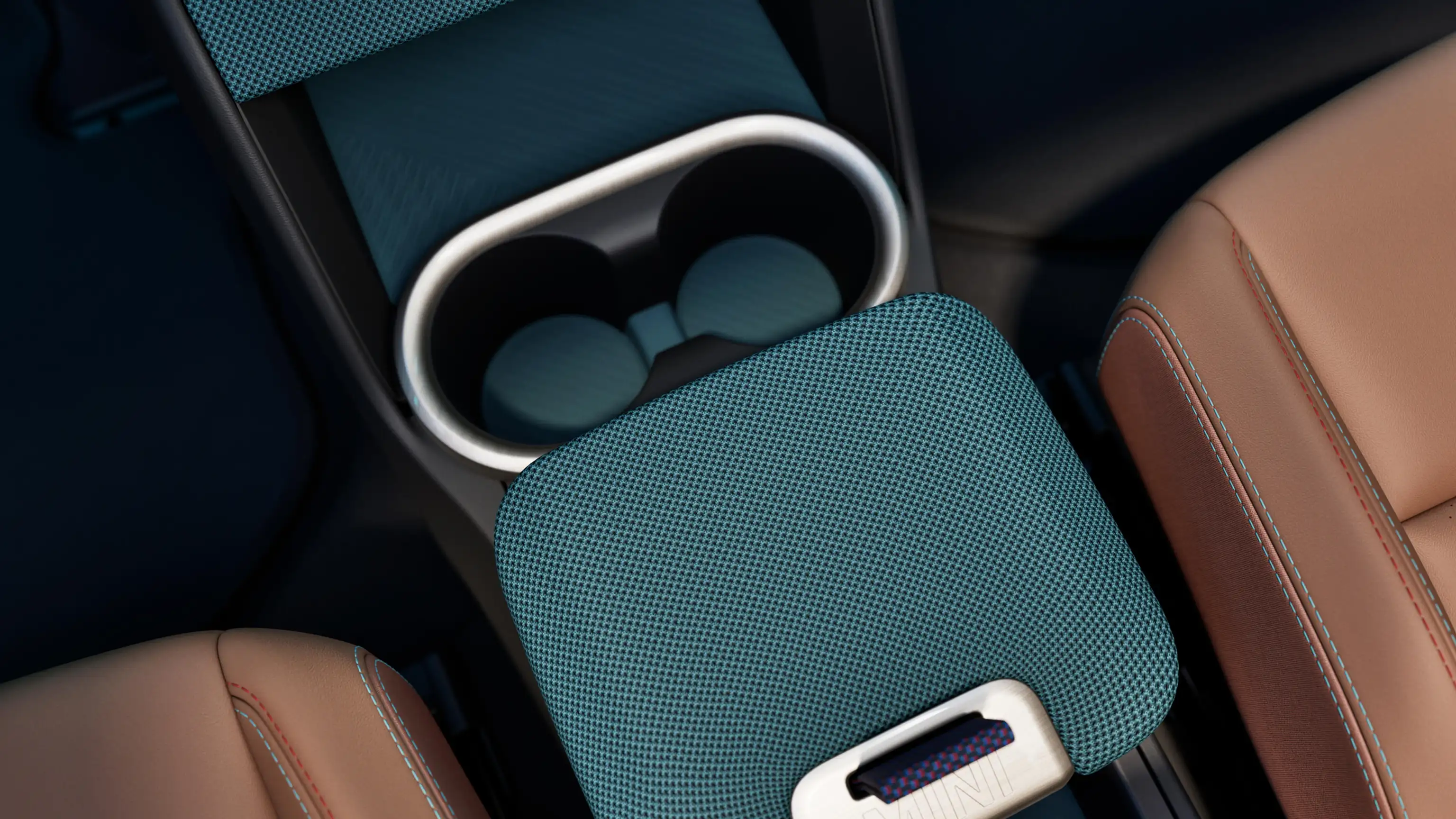 Instrumentbrættet i den fuldelektriske MINI Countryman set fra oven