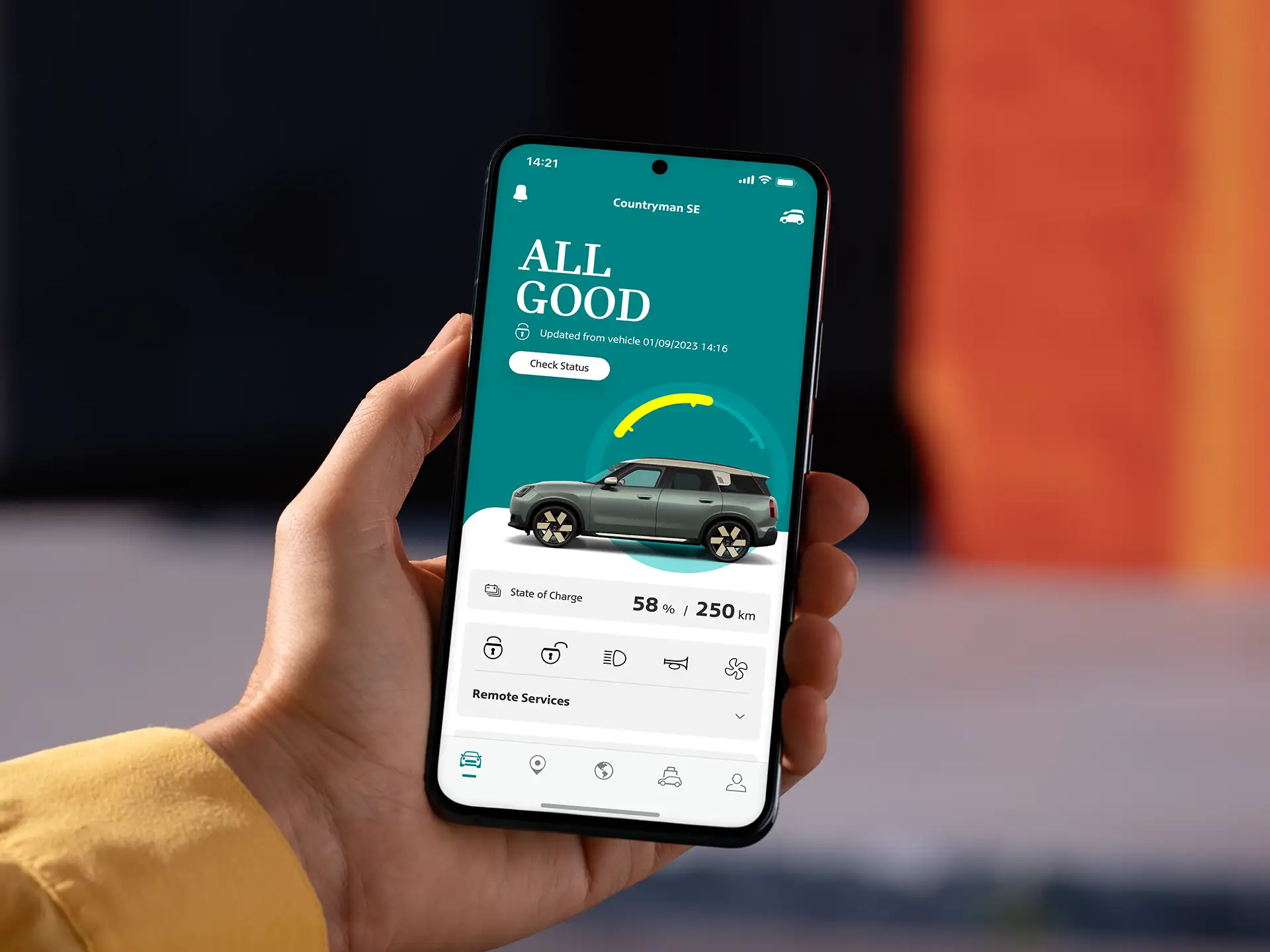 Fuldelektrisk MINI Countryman – MINI APP