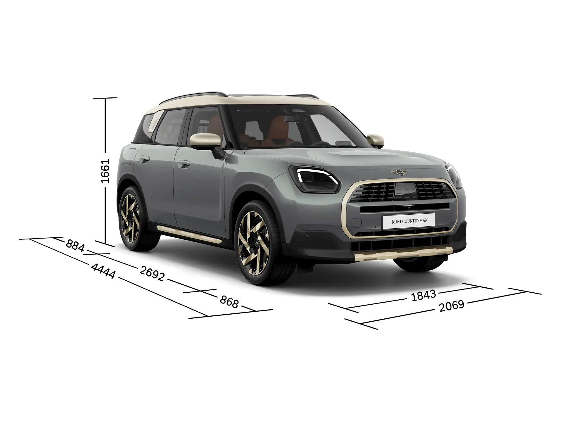 MINI Countryman – Set forfra med målangivelse