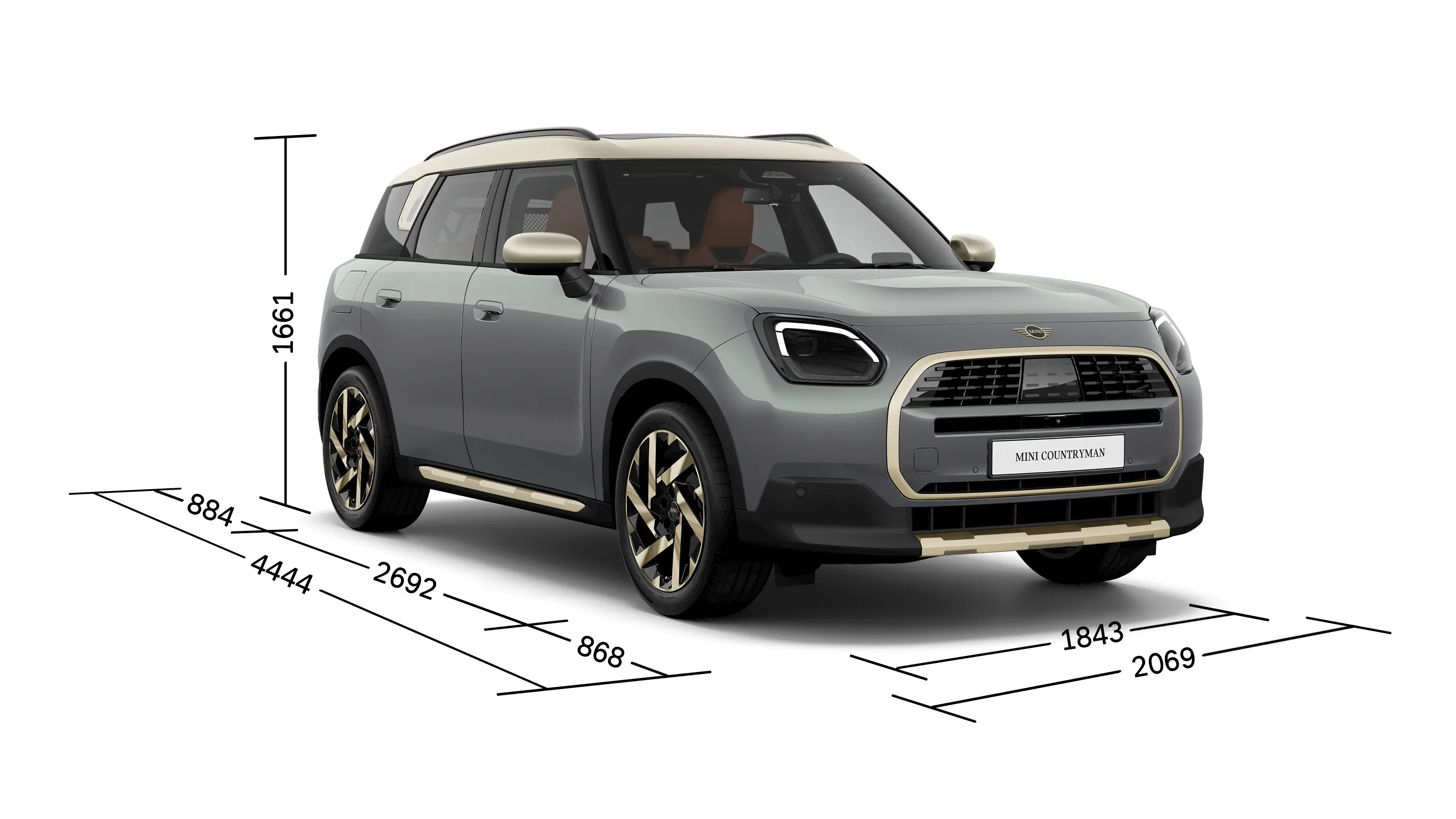 MINI Countryman – Set forfra med målangivelse