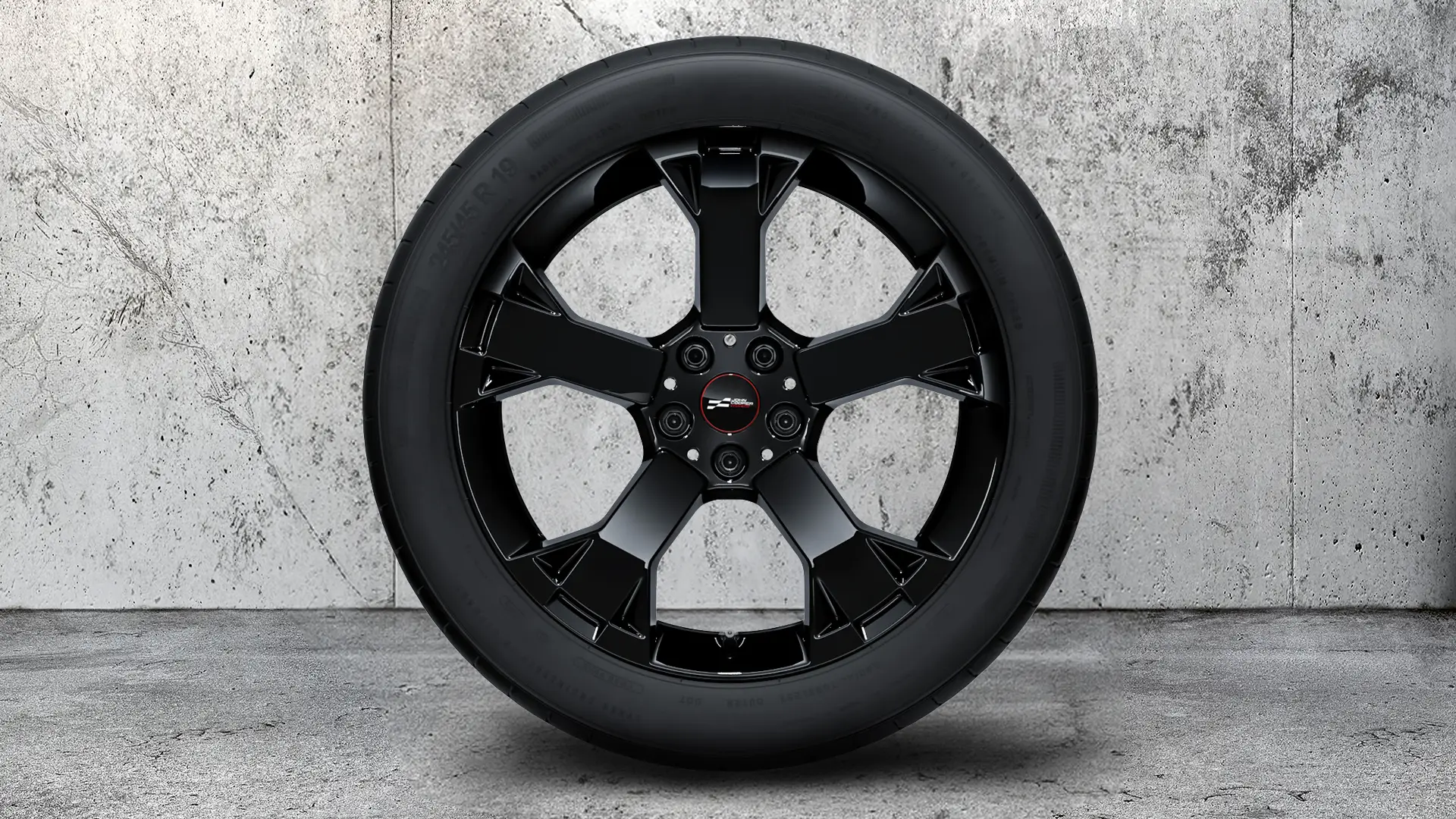 19'' JCW med kraftige eger i design 948 - jet black uni