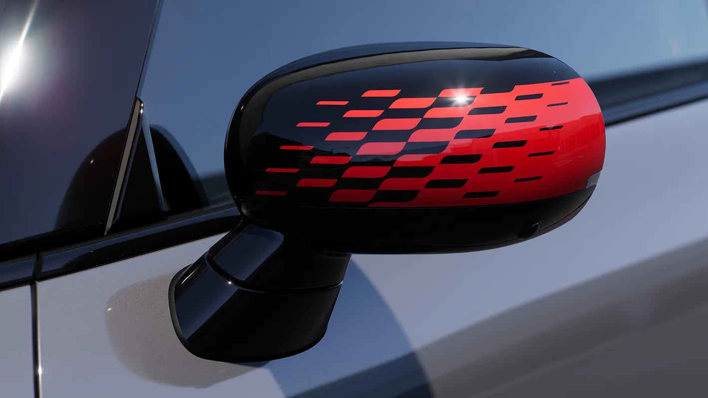 MINI John Cooper Works-spejlkappe i John Cooper Works Chili Red.