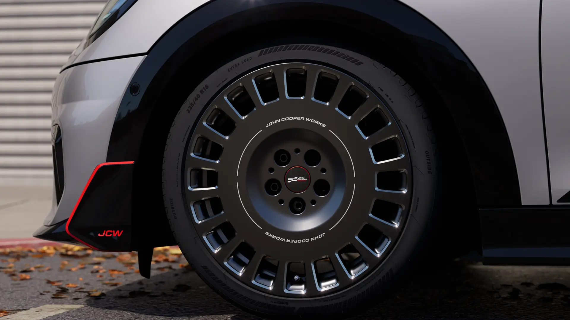 MINI John Cooper Works letmetalfælge — med godkendte, stjernemærkede dæk. 