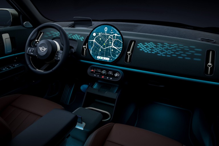 Fuldelektrisk MINI Countryman – mosaik – interiør